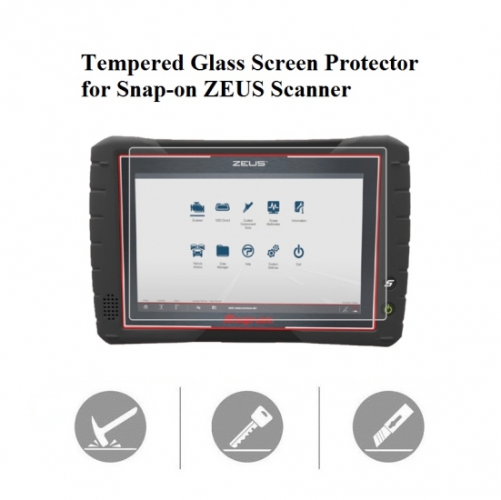 Tempered Glass Screen Protector for SNAP-ON ZEUS EEMS342 Scanner - Click Image to Close